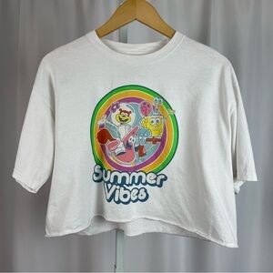 Nickelodeon Spongebob Squarepants Medium Graphic Crop Top Y2K 90's Cartoon